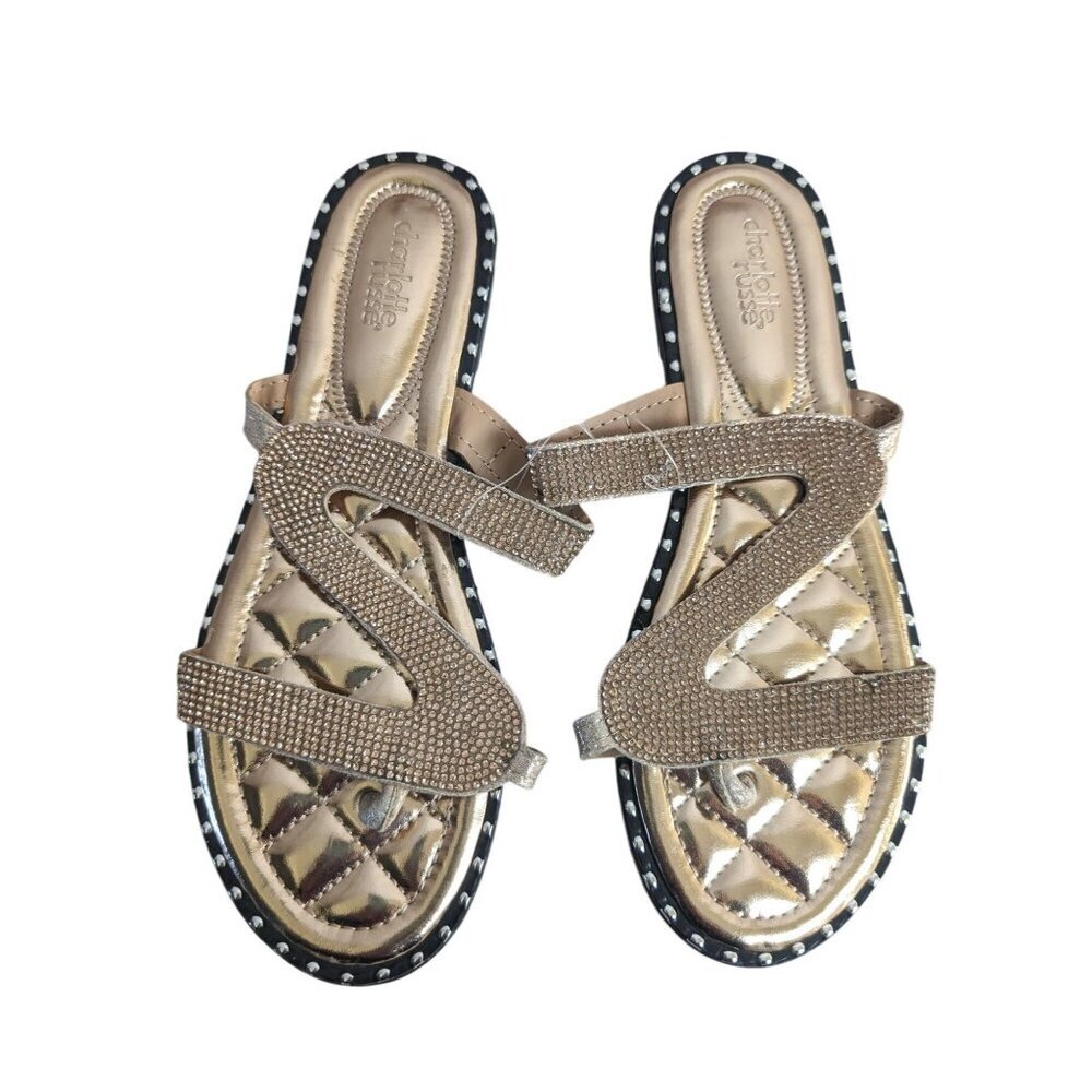 Charlotte Russe Rose Gold Thong Sandals Size 8 Women New Never Worn